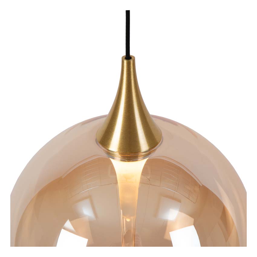 Lucide GISELA - Suspension - Ø 36 cm - LED Dim. - 3x4,3W 2700K - Ambre