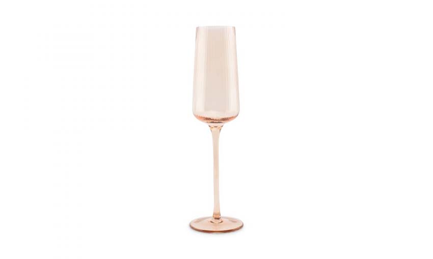 Champagneglas Ray amber 24cl set van 4