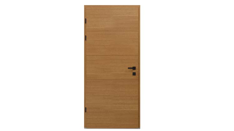 Porte extérieure meranti Ebro horizontale nature G SUR MESURE