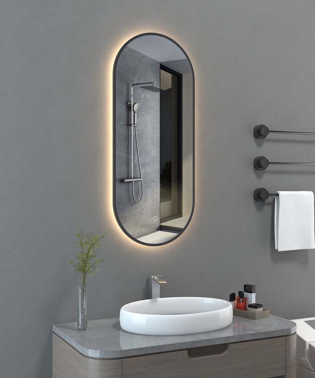 Miroir Roxanne 380 x 900 mm + LED + anti-condens