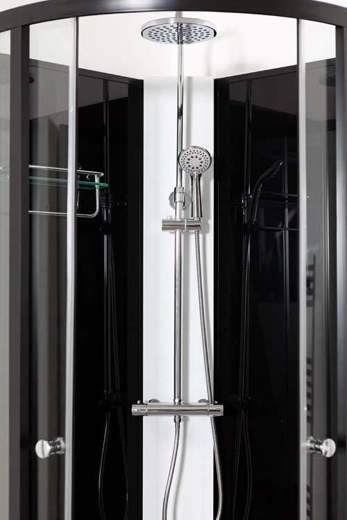 Cabine de douche Adam noir 100 x 100 x 215 cm