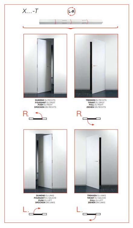 Bloc-porte Xinnix X40 kit + panneau de porte placage chêne 73x211.5cm