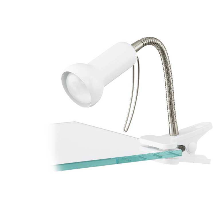Eglo FABIO - Lampe de bureau avec pince -E14 - 1X40W - Blanc