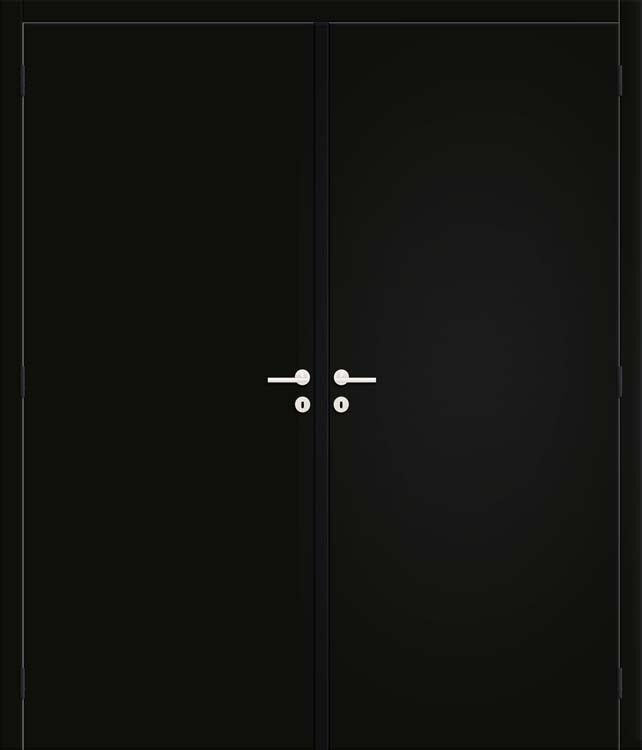 Complete dubbele binnendeur robusto 2x 93cm black 201.5cm