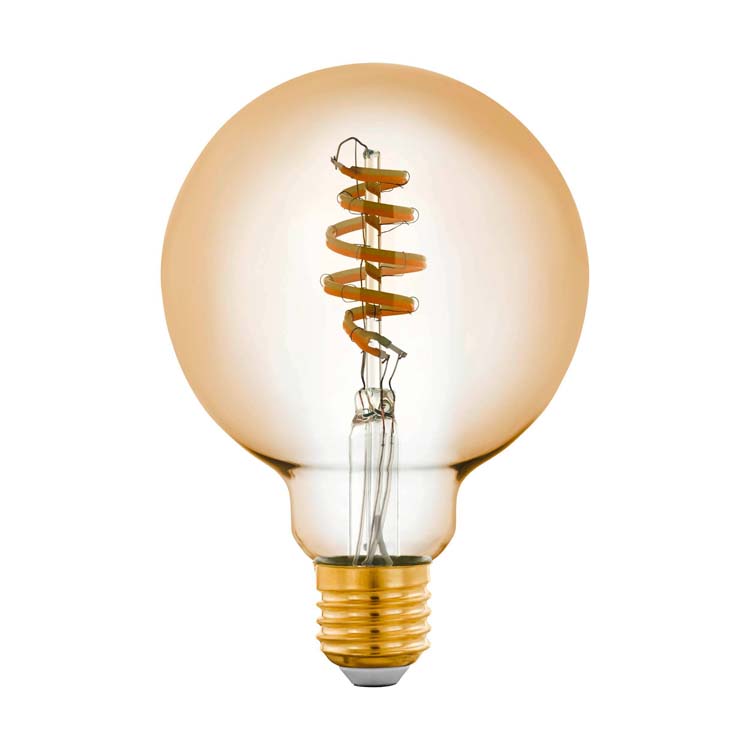 LED lamp amber CCT E27 G95 5.5W