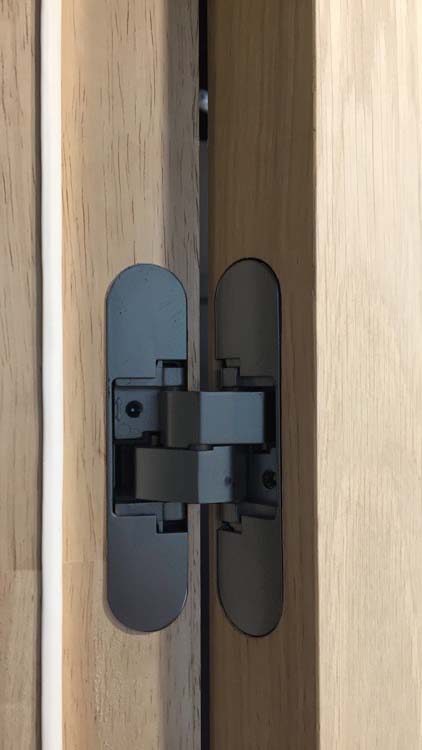 Verfblokdeur compleet 78cm zwart+blokkader in rubberwood 15cm links