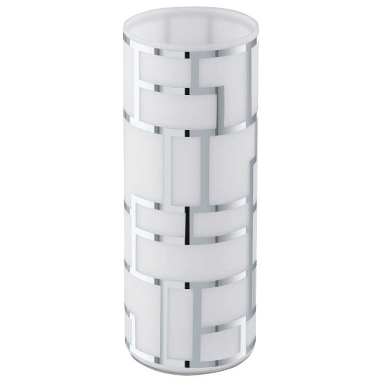 Eglo BAYMAN - Lampe de table - E27 - 1X60W - Argent/blanc