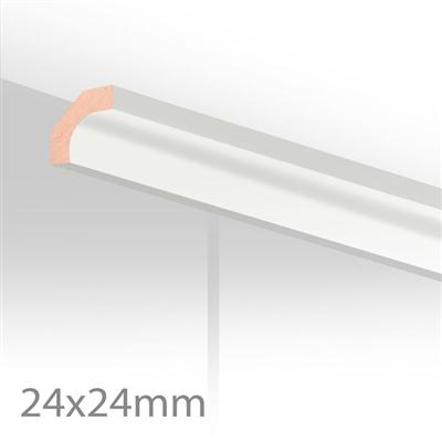 Moulure de finition 24mmx24x2600mm - Super blanc brillant