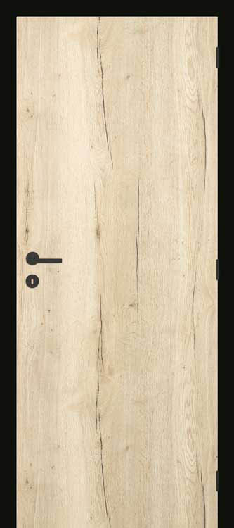 Binnendeur Compleet Prof 73x201.5cm Real Wood Vert + Black 155-180mm Rechts