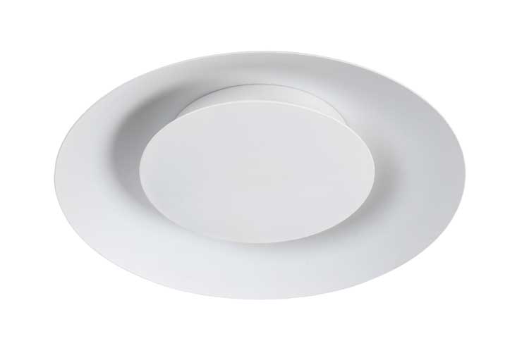 Lucide FOSKAL - Plafonnier - Ø 34,5 cm - LED - 1x12W 2700K - Blanc