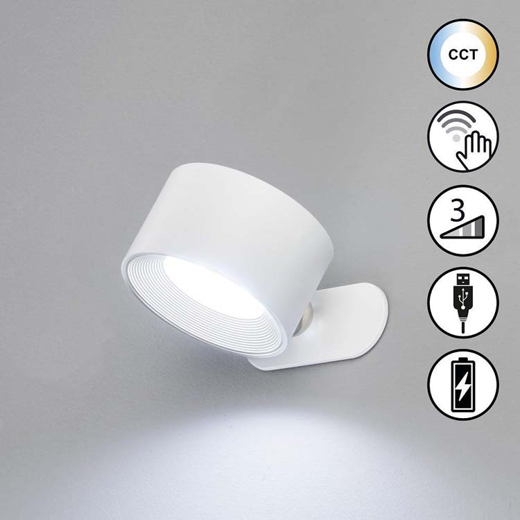 Wandlamp LED magnetisch USB oplaadbaar wit