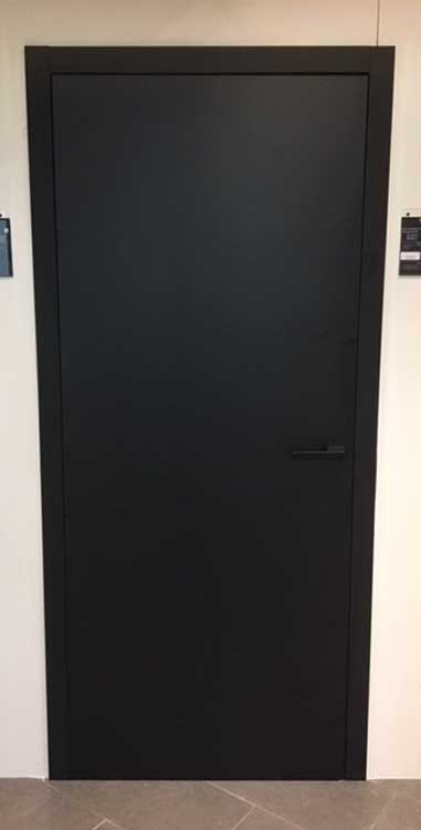 Complete deur invisible flat tubespaan 93cm zwart 201.5cm links