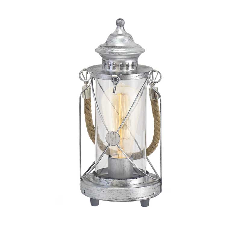 Eglo BRADFORD - Lampe de table - E27 - 1X60W - Argent