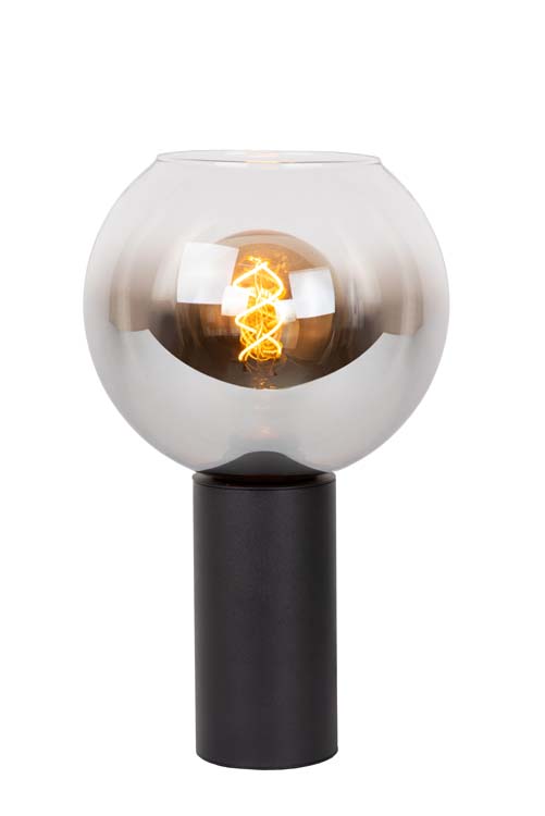Tafellamp - Ø 20 cm - 1xE27 - Zwart