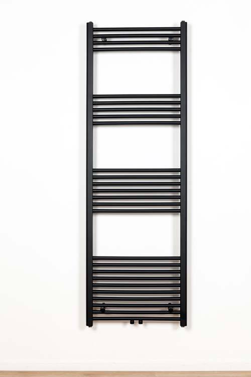 Radiateur sèche-serviette Doris single noir mat 180 x 60 cm 712 Watt
