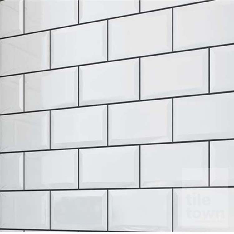 Carrelage de mur Metro blanc brillant 10x20cm