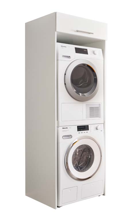 Wasmachine kast Decowash - voor 2 toestellen - 67.5x200x67.5cm
