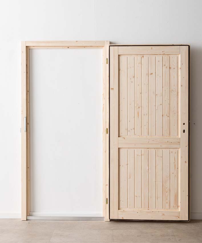 Porte extérieure en bois Gargano L 980 x H 1980 mm G