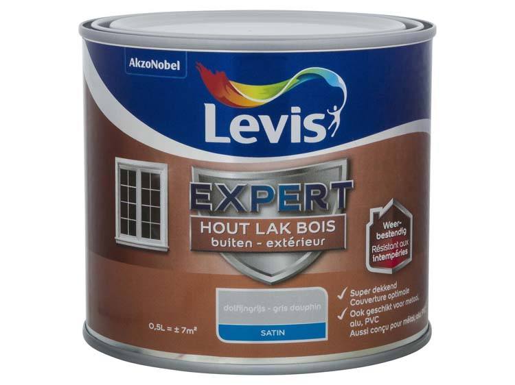 Levis Expert lak buiten zijdeglans 0,5l dolfijngrijs