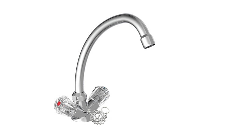 Robinet de lavabo basse pression Branko chrome