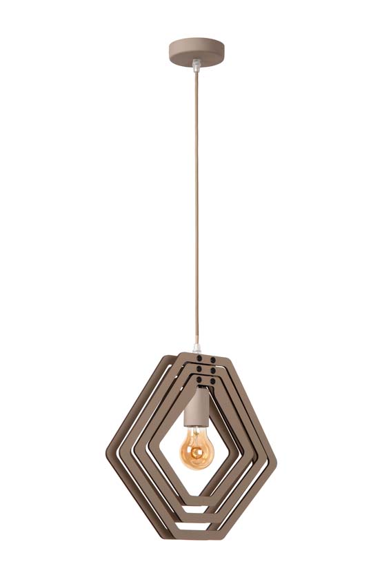 Lucide MAURO - Hanglamp Kinderkamer - 1xE27 - Taupe