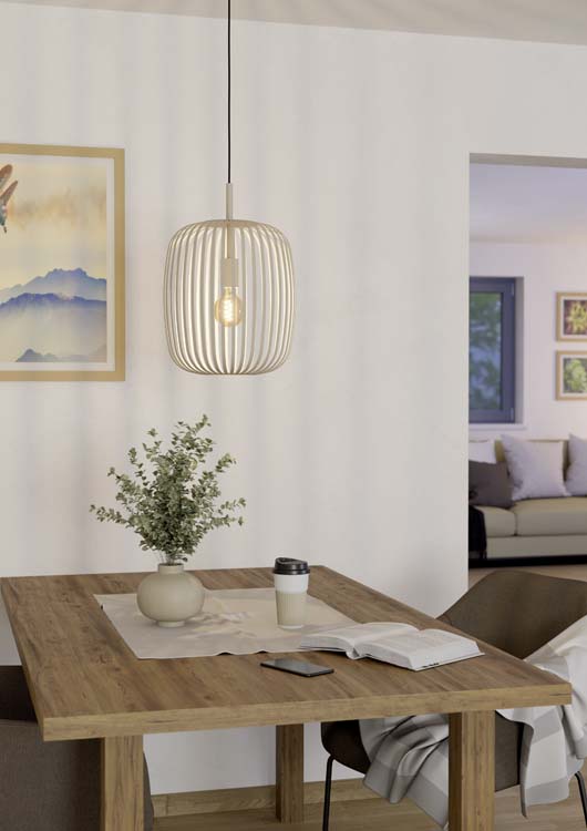 Hanglamp Roma E27 zandkleur/beige