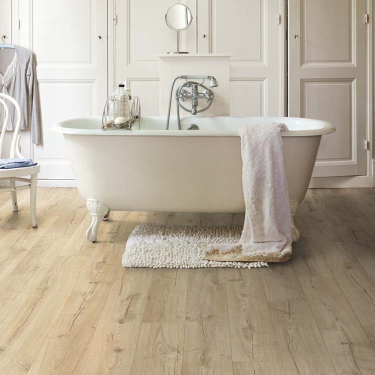 Sol stratifié Quick-Step Impressive 8mm - Chêne classique beige