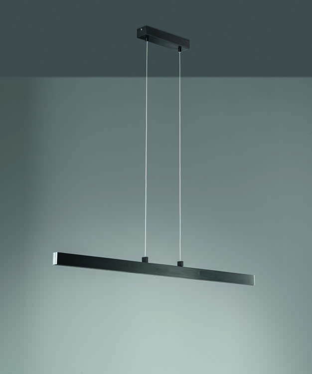 Hanglamp 1x LED 24W - Antraciet - Acryl glas