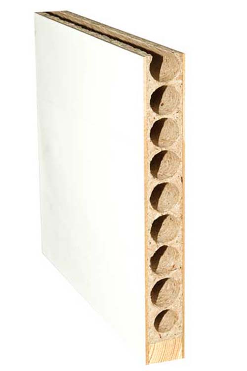 Bloc-porte à peindre tubulaire 730mm lisse 211.5cm-ébrasement MDF 16.5