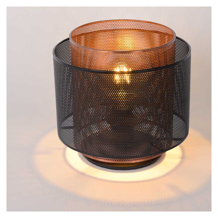 Lucide ORRIN - Lampe de table - Ø 25 cm - E27 - Noir