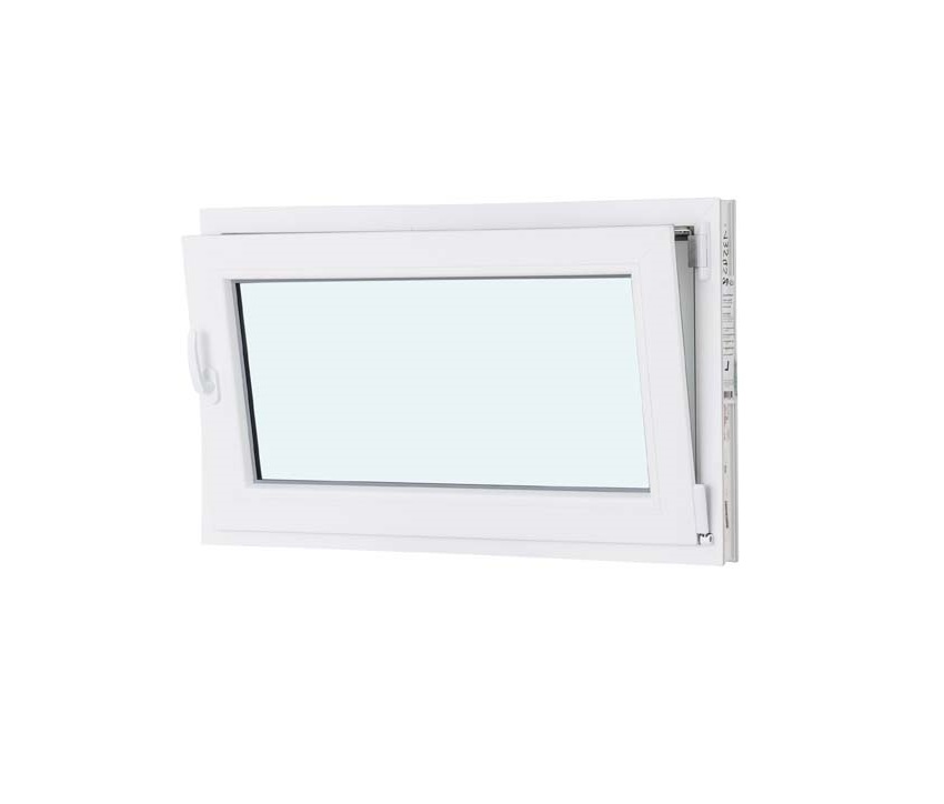 1-VL draaikiepraam pvc wit budget mat glas B1000XH600 mm rechts