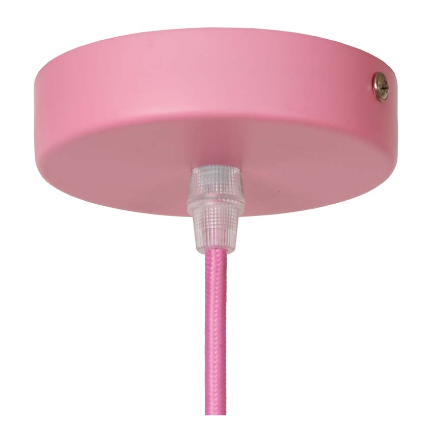 Lucide MAURO - Hanglamp Kinderkamer - 1xE27 - Roze