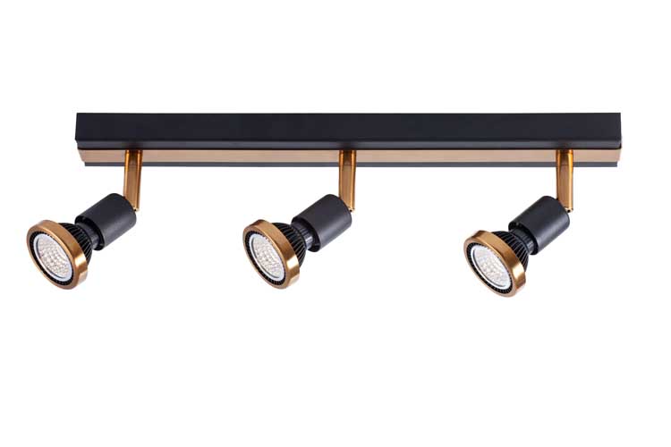 Spot LED noir/bronze GU10 3X5W dimmable