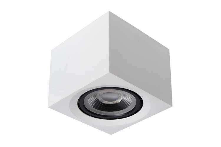 Plafondspot vierkant - LED Dim to warm - GU10 - 1x12W - Wit