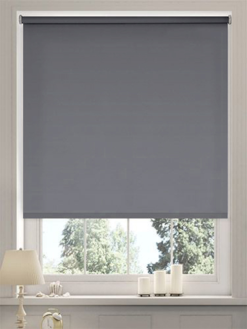 Store enrouleur occultant gris 100x250cm