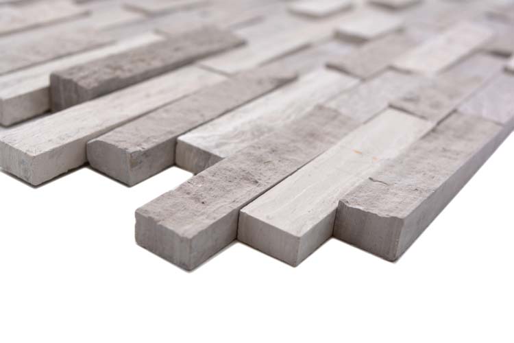 Mozaïek bricks grijs gestreept 31,5 x 30 cm