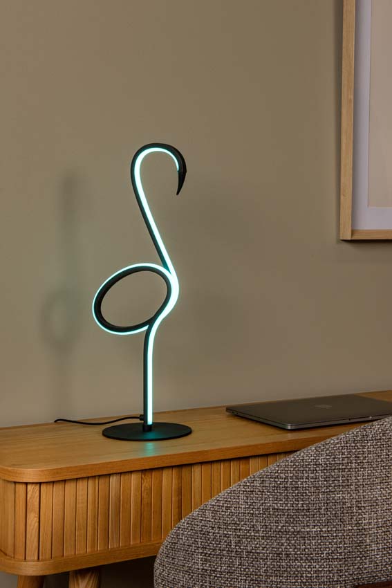 Lucide FLAMINGO - Lampe de table - LED Dim. - Rvb - Multicolor