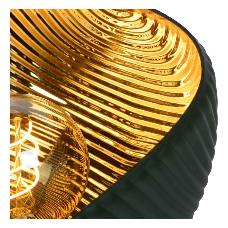 Tafellamp groen/goud h26cm excl lamp LED mogelijk