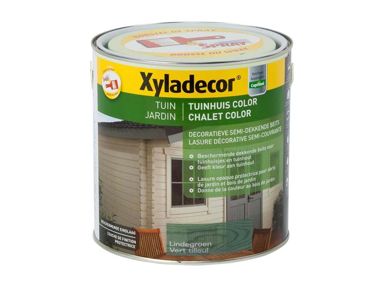 Xyladecor houtbeits tuin color 2,5l lindegroen