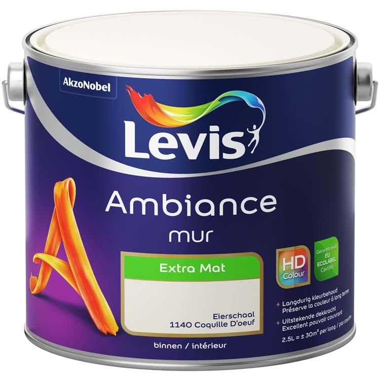 Levis Ambiance peinture murale extra mat 2,5l coquille d'oeuf