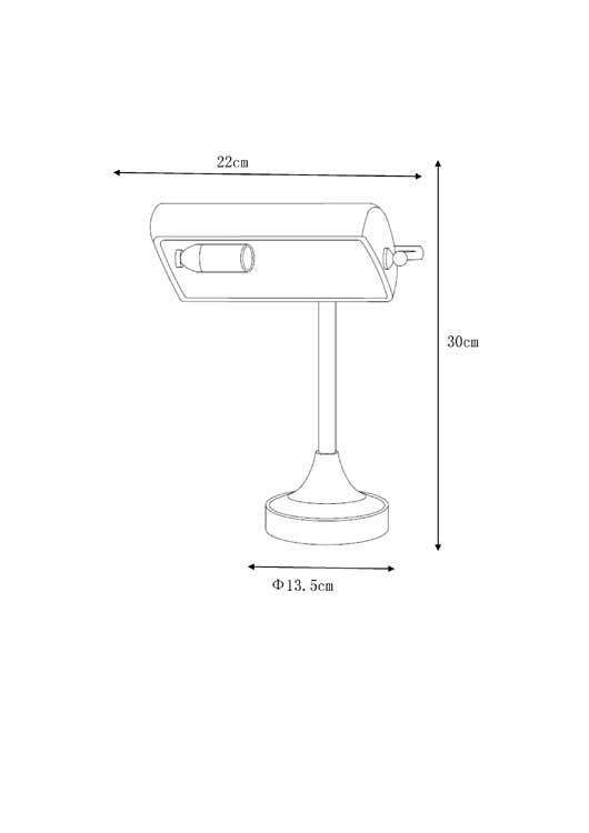 Lucide Banker - Bureaulamp - E14 - Chroom