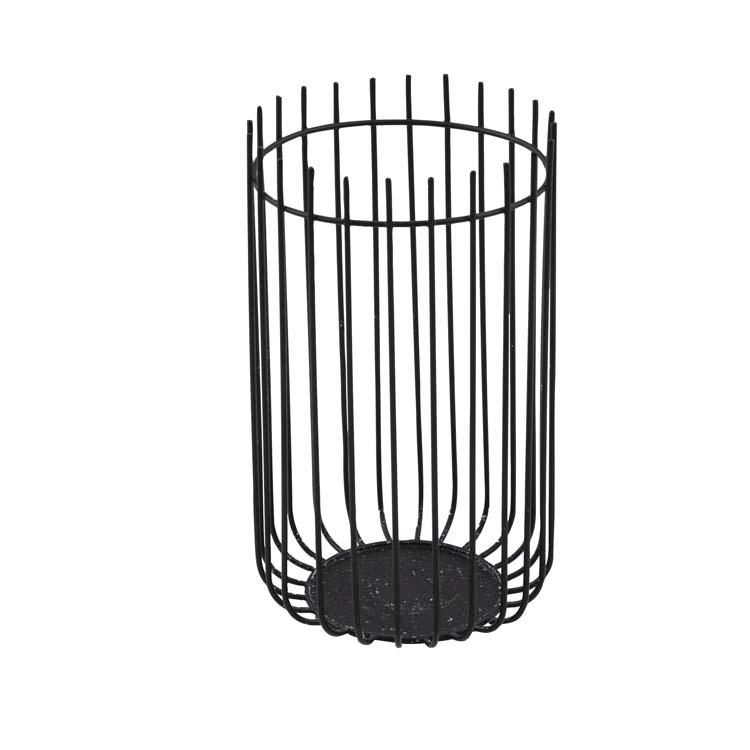 Bougeoir Point-Virgule wire noir 10,2 x 17,6 cm