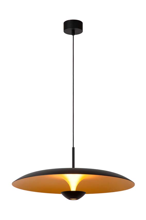 Lucide Premium KENNETH - Suspension - Ø 60 cm - LED Dim. - 1x16W 2700K - Noir