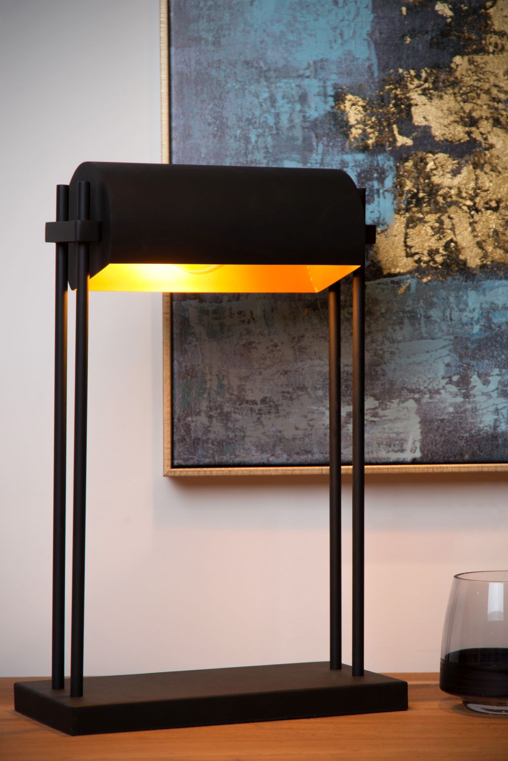 ELIAS Lampe de Table E27/60W H45cm Noir