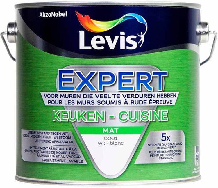 Levis Expert muurverf keuken mat 2,5l wit