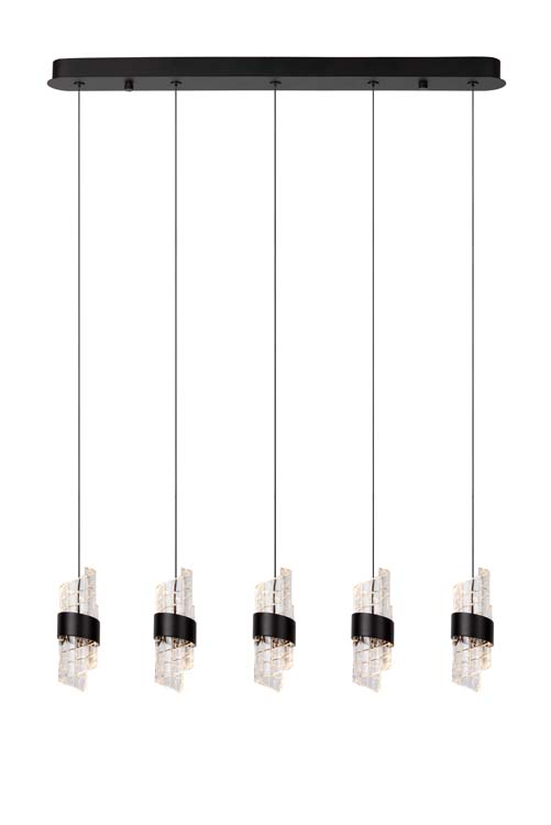 KLIGANDE - Hanglamp - LED Dimb. - 5x7,8W 2700K - Zwart