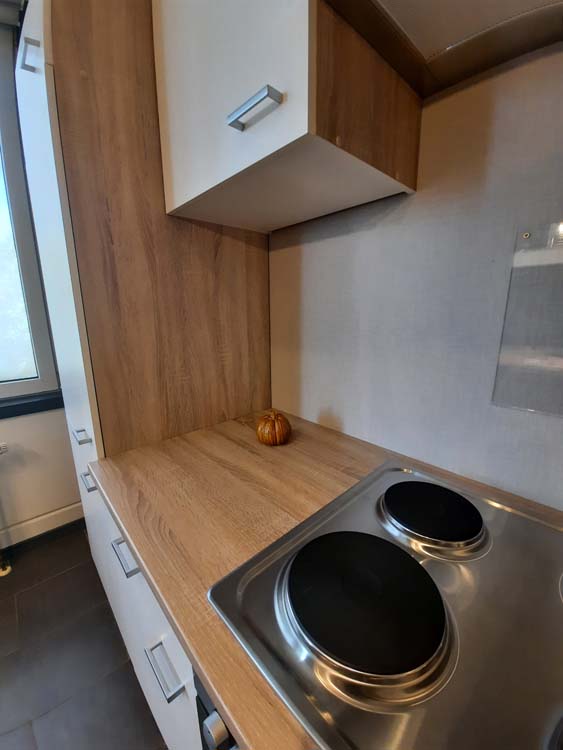 keuken 270cm - budget wit - met toestellen