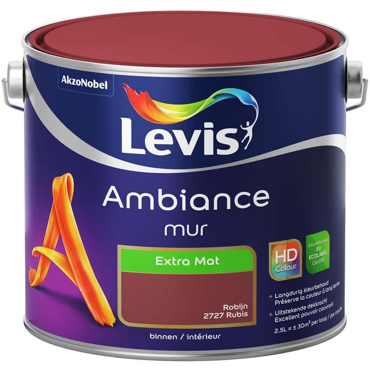 Levis peinture Ambiance Mur Extra Mat 2,5l rubis