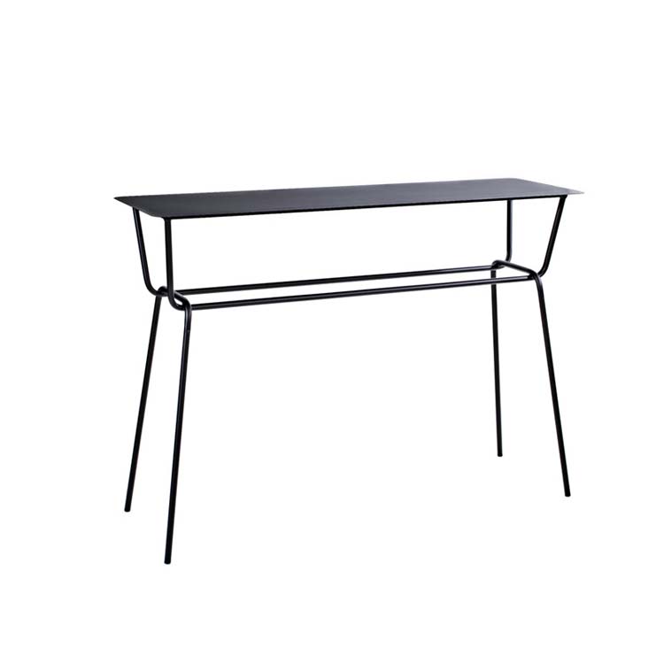 Table en noir en fer 120x35x80 cm