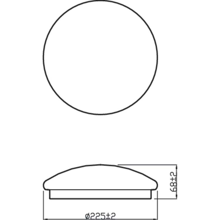 Plafonnier ronde EyeComfort 6W/600LM